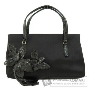 Gucci Bag Flower Motif Handbag Satin